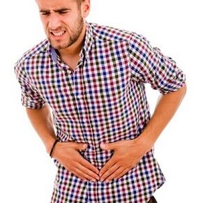 Abdominal pain due to chronic prostatitis